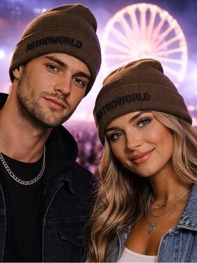 Brown Astroworld Beanie Unisex